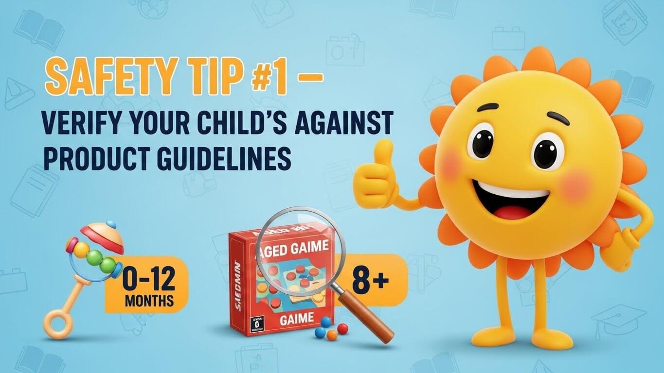 Safety Tip #1 – Verify Your Child's Age Against Product Guidelines
